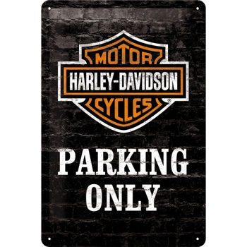 Nostalgic Art 20x30cm Wall Hanging Sign Harley Original Logo Parking Only