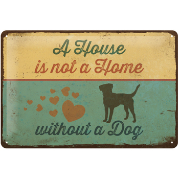 Nostalgic Art 20x30cm Medium Metal Wall Hanging Sign A House needs a Dog