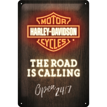 Nostalgic Art 20x30cm Medium Metal Wall Hanging Sign Harley-Davidson Road is Calling