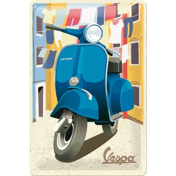 Nostalgic Art 20x30cm Medium Metal Wall Hanging Sign Vespa  Italian Laundry