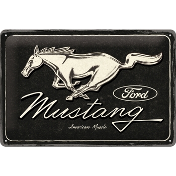 Nostalgic Art Ford Mustang Horse Logo 20x30cm Medium Metal Tin Sign