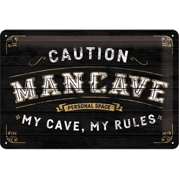 Nostalgic Art Man Cave 20x30cm Medium Metal Tin Sign