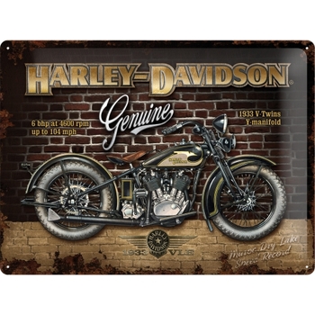 Nostalgic Art Harley-Davidson Brick Wall 30x40cm Large Metal Tin Sign