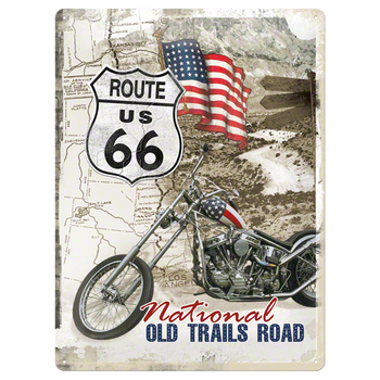 Nostalgic Art Route 66 Easy Rider 30x40cm Large Metal Tin Sign