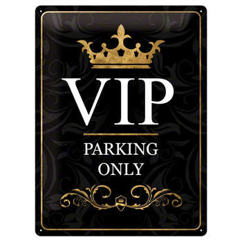 Nostalgic Art VIP Parking Only 30x40cm Large Metal Tin Sign