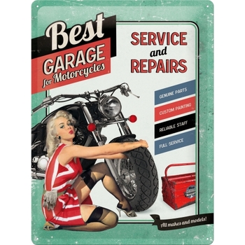 Nostalgic Art Best Garage Service & Repairs 30x40cm Large Metal Tin Sign