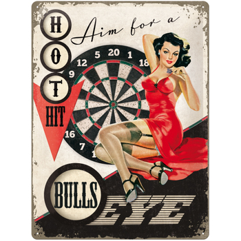 Nostalgic Art Bulls Eye 30x40cm Large Metal Tin Sign