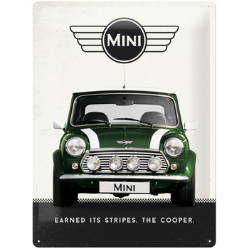 Nostalgic Art Mini Cooper 30x40cm Large Metal Tin Sign - Green