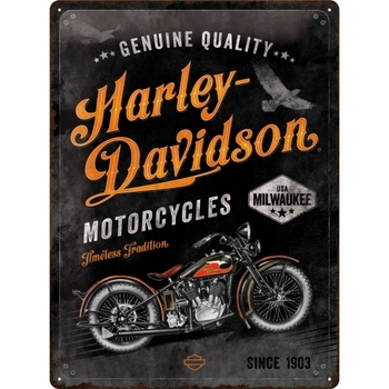 Nostalgic Art Harley Timeless Tradition 30x40cm Large Metal Tin Sign