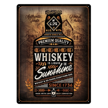 Nostalgic Art Whiskey Sunshine 30x40cm Large Metal Tin Sign