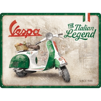 Nostalgic Art Vespa Italian Legend 30x40cm Large Metal Tin Sign