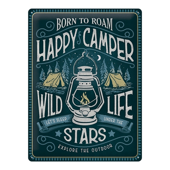 Nostalgic Art Large Metal Sign Happy Camper 30x40cm