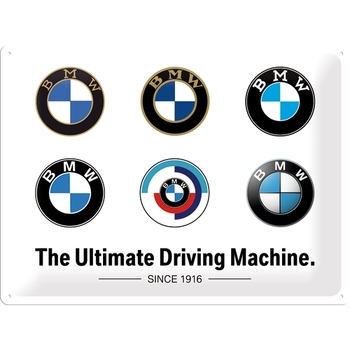 Nostalgic Art BMW Logo Evolution 30x40cm Large Metal Tin Sign