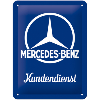 Nostalgic Art 15x20cm Small Wall Hanging Metal Sign Mercedes Kundendienst