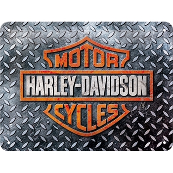 Nostalgic Art 15x20cm Small Wall Metal Sign Harley-Davidson Diamond Plate