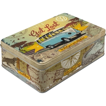 Nostalgic Art 23cm/2.5L Flat Tin Storage VW Get Lost