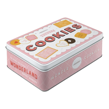 Nostalgic Art 2.5L Flat Metal Storage Tin Wonder Cookies 23x16x7cm