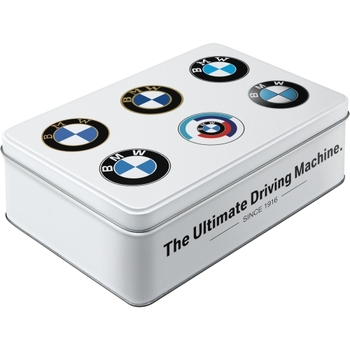 Nostalgic Art 16x23cm Flat Tin Metal BMW Logo Evolution