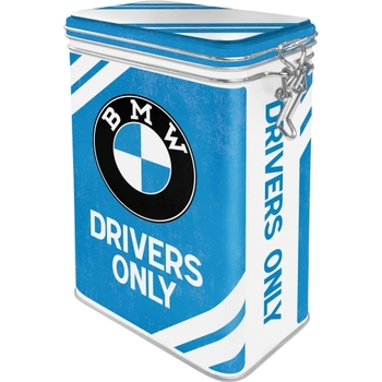 Nostalgic Art 17.5cm/1.3L Clip Top Tin Storage BMW Drivers Only