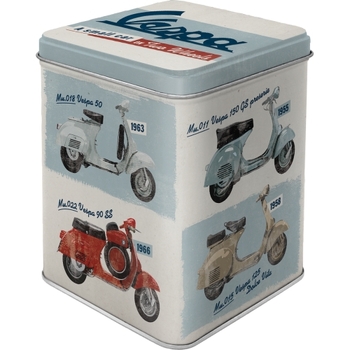 Nostalgic Art 7.5x9.5cm Tea Storage Tin Vespa Model Chart Container