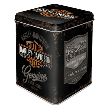 Nostalgic Art 7.5x9.5cm Tea Storage Tin Harley-Davidson Genuine Container