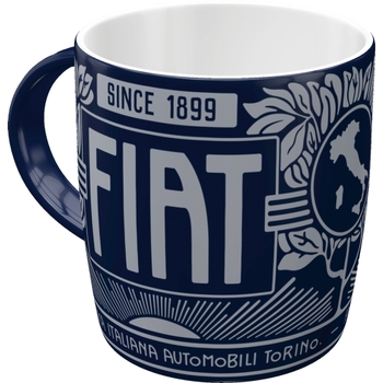 Nostalgic Art Fiat Since 1899 Logo Coffee/Tea Cup 330ml Ceramic Mug - Blue