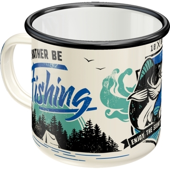 Nostalgic Art I'd Rather Be Fishing Coffee/Tea Cup 360ml Enamel Mug