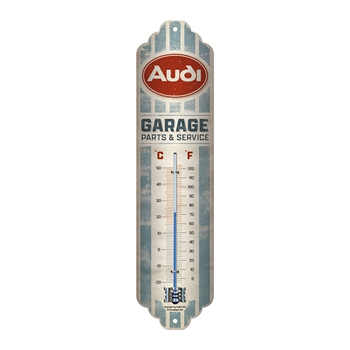 Nostalgic Art Metal Thermometer Audi Garage - Grey