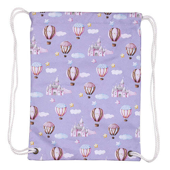 Ashdene Up In The Sky 28x37cm Drawstring Swim Tote Bag - Purple