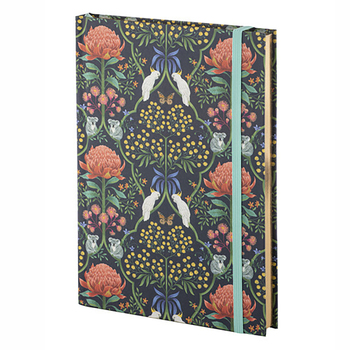 Ashdene Matilda A5 Hardcover Notebook w/ Elastic Band Closure - Navy