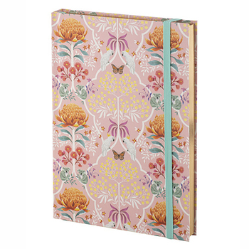 Ashdene Matilda A5 Hardcover Notebook w/ Elastic Band Closure - Blush