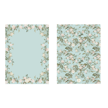 2PK Ashdene Cotton 70cm Elegant Rose Mint Kitchen Towel - Green