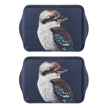 2PK Ashdene Matte Melamine Modern Birds 21cm Kookaburra Scatter Tray