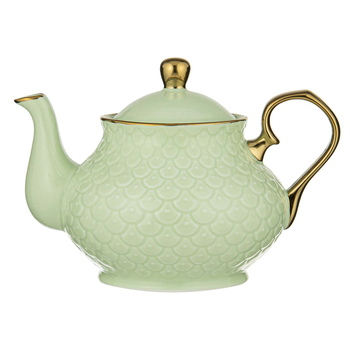 Ashdene New Bone China 770ml Ripple Pistachio Teapot - Green