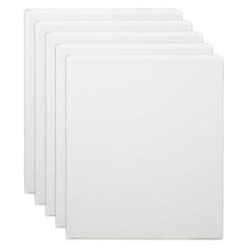 5PK Marbig PP Clearview 4 D-Ring 25mm A4 Insert Binder File Organiser - White