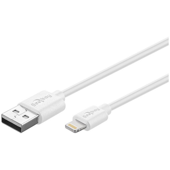 Goobay 1m Lightning Cable USB A 2.0 Connector For Smartphones - White