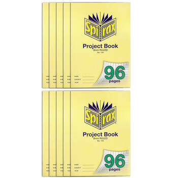 10PK Spirax A4 96 pages 8mm Project Book