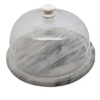 Marble Cheese Display Dome Dining Servware Set Assorted