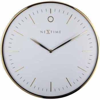 NeXtime Glamour 40cm Analogue Wall Clock Gold/White