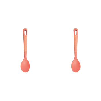 2PK eKu Upcycle Soft Grip Kitchen Solid Spoon - Salmon Pink