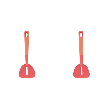 2PK eKu Upcycle Soft Grip Slotted Turner - Salmon Pink