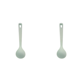 2PK eKu Upcycle Soft Grip Kitchen Solid Spoon - Avocado Green