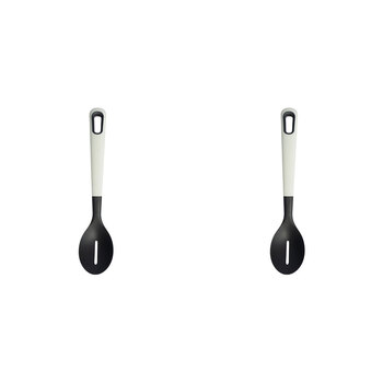 2PK eKu Upcycle Soft Grip Slotted Spoon - Caviar Black