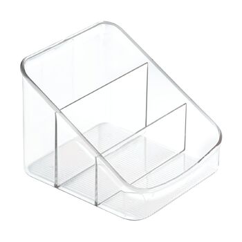 iDesign Linus 15.5x13cm 3-Tier Packet Storage Organiser - Clear