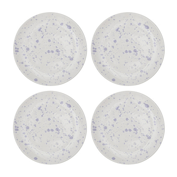 4pc Ladelle Carnival Stoneware 18cm Round Serving Cake Plate - Lilac