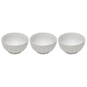 3pc Ladelle Marguerite Stoneware Dip/Serving Bowl Set 10x5cm White