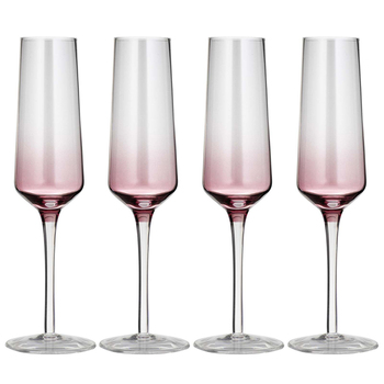 4PK Ladelle Prism 240ml Champagne Glass Drinkware Set - Plum