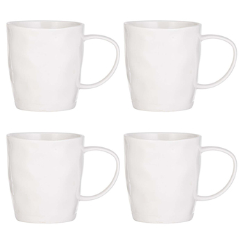 4PK Ladelle Halo Porcelain 12.5cm/350ml Mug - Snow