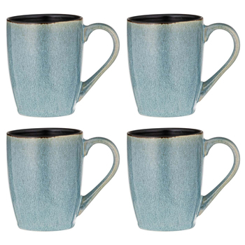 4PK Ladelle Fusion Stoneware 10.5cm/390ml Mug - Teal