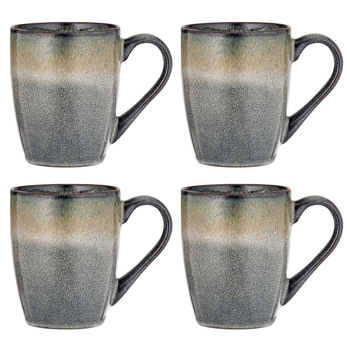 4PK Ladelle Fusion Stoneware 10.5cm/390ml Mug - Mocha